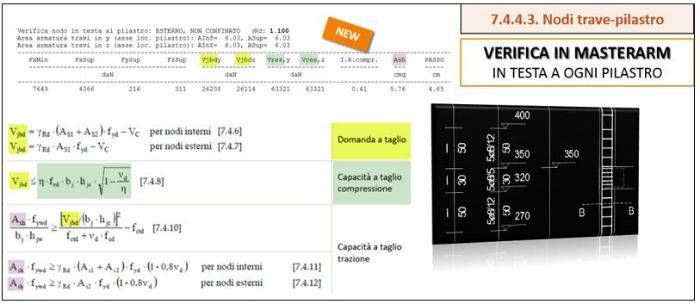 MasterArm la verifica dei nodi trave-pilastro viene eseguita contestualmente alla verifica dei pilastri