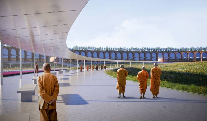Anello di Meditazione Ombreggiato, Ramagrama Stupa, Stefano Boeri Architetti.