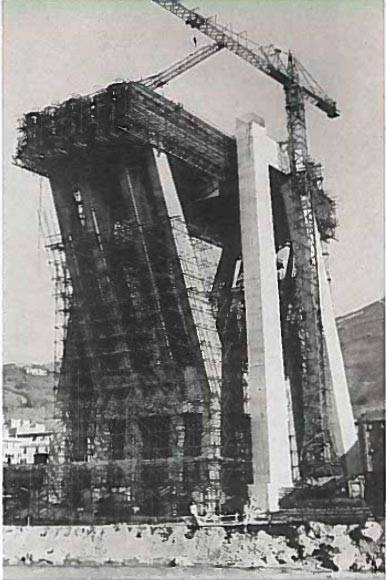 Realizzazione del viadotto polcevera del 1967