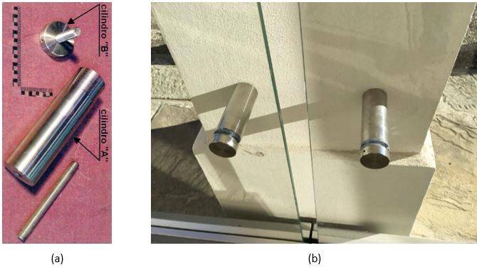  Dispositivi meccanici analoghi a DP-44-100 Metalglas per il fissaggio della struttura in vetro all’edificio esistente