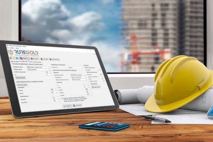 Software Ruregold per il dimensionamento e verifica del rinforzo strutturale FRCM