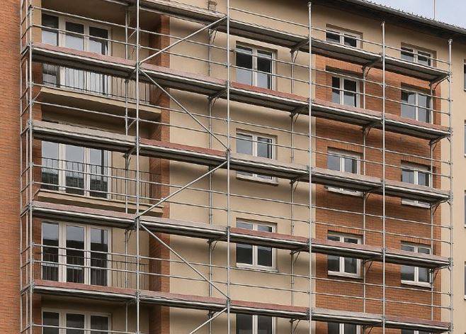 Ponteggio in un condominio