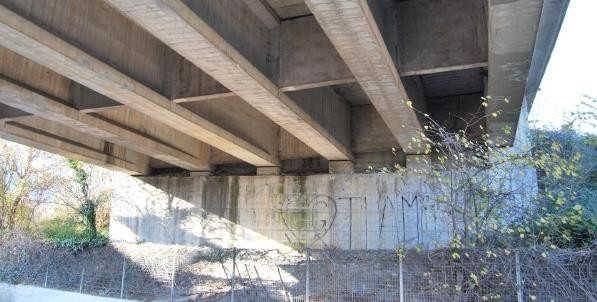 Foto della spalla lato Foligno- Viadotto Caldarola