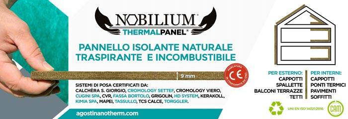 Con il Pannello Nobilium®Thermalpanel, l'isolamento naturale a basso spessore in soli 9 mm