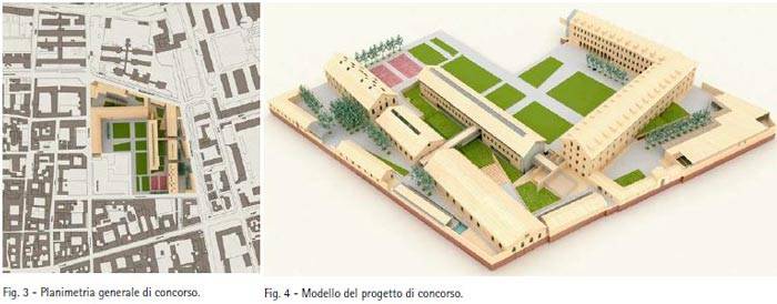 La planimetria e il modello del nuovo Campus Universitario di Novara