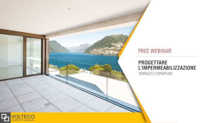 Volteco webinar: impermeabilizzazione terrazze e coperture