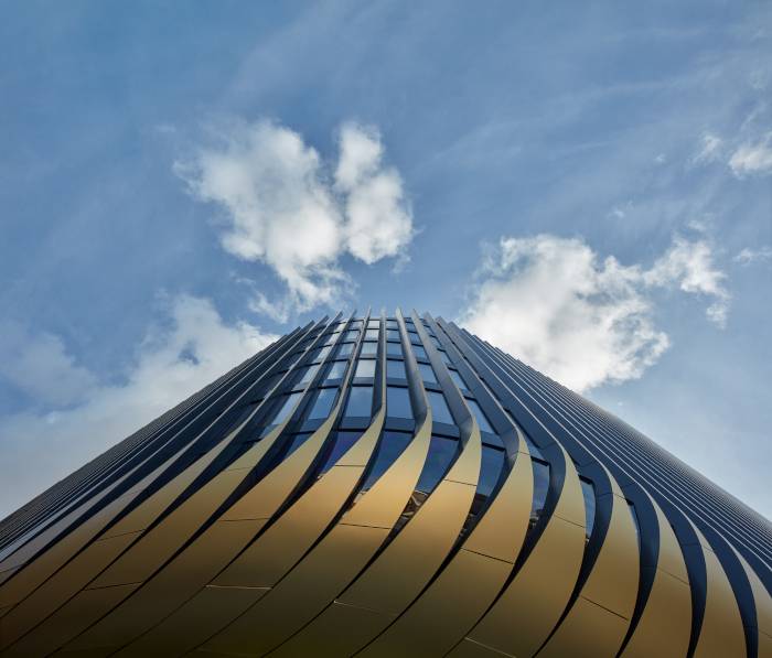 Facciata esterna edificio per uffici Masaryčka,Zaha Hadid Architects, Praga
