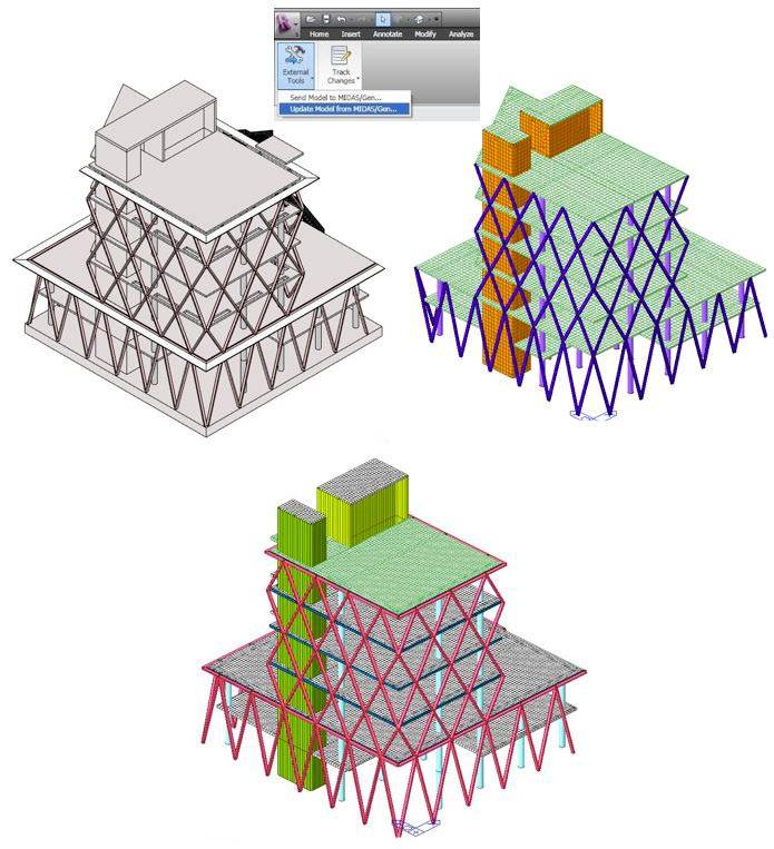 Scambio dati tra modello BIM e modello strutturale agli elementi finiti