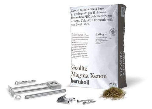 Geolite Magma Xenon, Geomalta minerale a base di geolegante per il rinforzo monolito FRC del calcestruzzo armato.