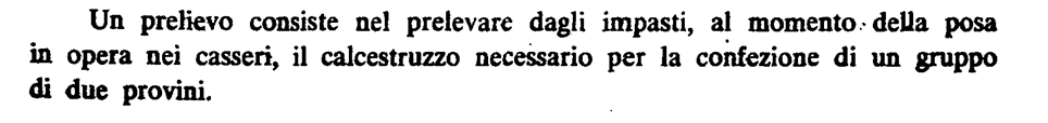 Definizione consistenza prelievo