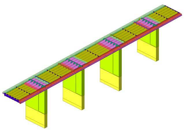 Modello FEM del ponte esistente