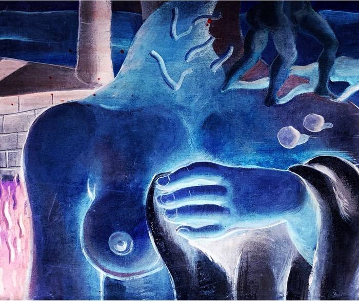 Dipinto di Ismael Nery dal titolo “Desejo de amor” del 1932, conservato al MASP di San Paolo.
