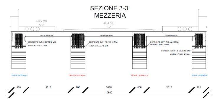 Disegno della soluzione progettuale scelta per il nuovo ponte