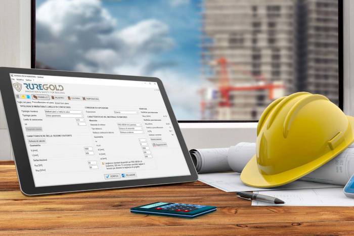 Software Ruregold per il progetto del sistema di rinforzo