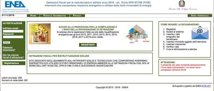 Bonus casa: proroga al 1° aprile 2019 per l'invio dei dati all'ENEA
