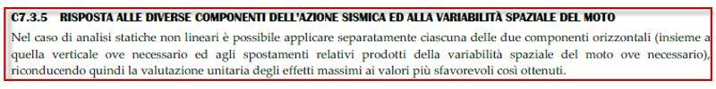 Circolare NTC 2018: Risposta alle diverse componenti dell’azione sismica ed alla variabilità spaziale del moto