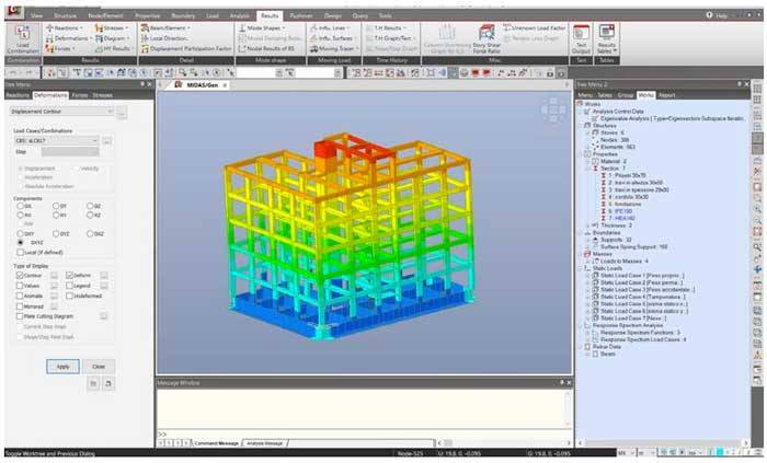 Modello FEM in Midas Gen