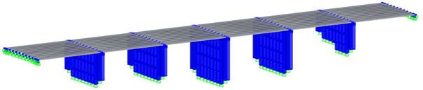 Modello agli elementi finiti solido del Viadotto in oggetto