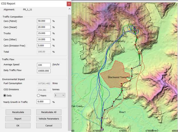 Trimble Quantm: Input dati per il calcolo delle emissioni di CO2 da traffico