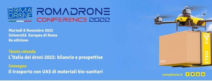 Roma Drone Conference 2022: appuntamento l'8 novembre a Roma