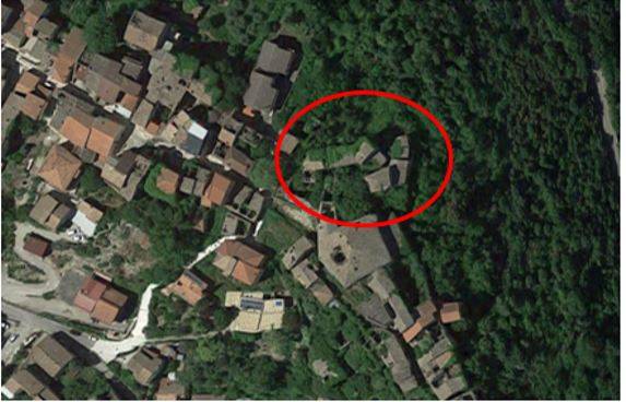 Figura 1 – Vista dall’alto dell’aggregato oggetto di studio – Google Maps