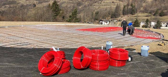 sistema radiante REHAU – Piazzola di atterraggio elicotteri