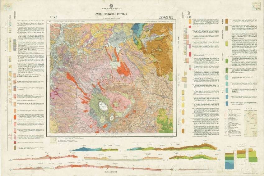 Servizio Geologico d’Italia -   Foglio Roma, scala 1: 100.000 - 1967.