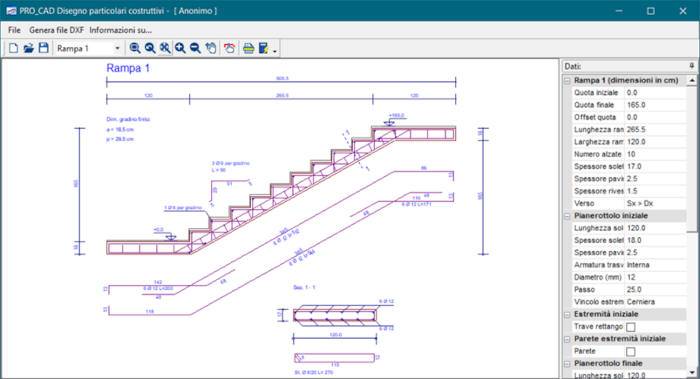 Progetto scale c.a.