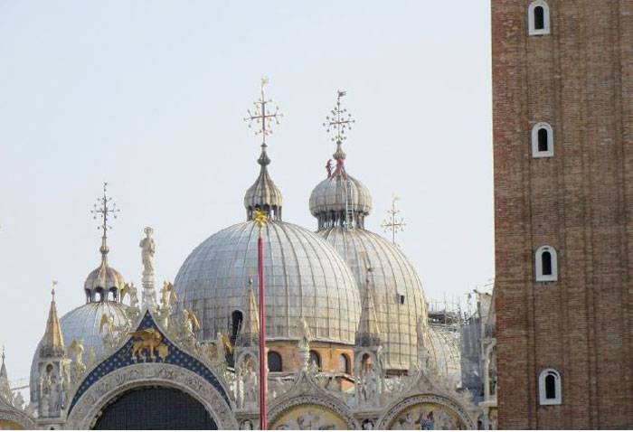 costruzione dell’impianto di protezione dai fulmini della Basilica di San Marco a Venezia