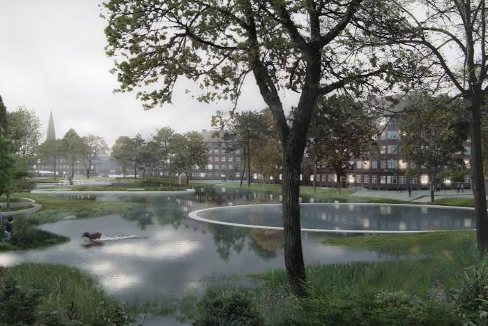 Il parco Hans Tavsens e il viale Korsgade nel quartiere Nørrebro di Copenhagen sono oggetto di un intervento di trasformazione e di adattamento ai cambiamenti climatici in ambito urbano.