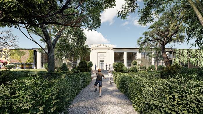 Render per il progetto di restyling dell' Orto botanico di Parma.