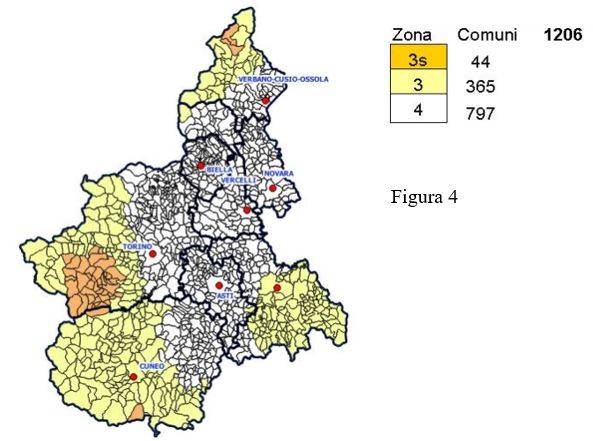 Zonazione del Piemonte nel 2010