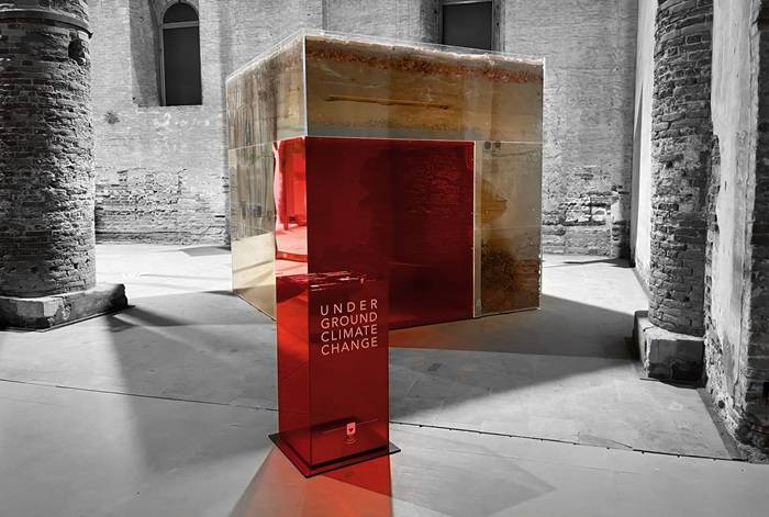 Installazione Arsenale – Underground Climate Change, Biennale di Architettura 2025.