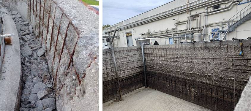 Vasche di raccolta acqua in calcestruzzo: esempi di corrosione