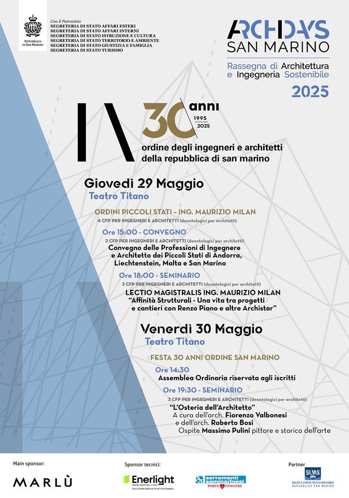 Programma giornate ArchiDays 2025.