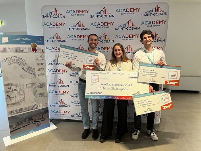 I vincitori della fase nazionale dell'Architecture Student Contest 2024 promosso da Saint-Gobain