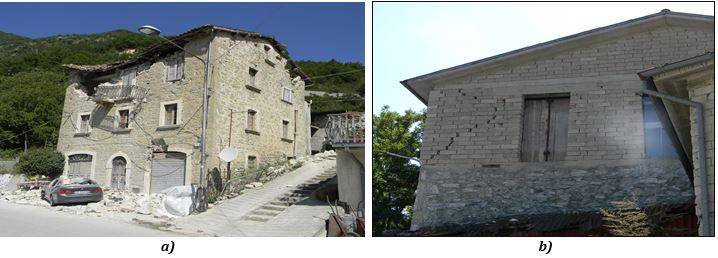 i sintomi da terremoto accaduti ad un edificio con struttura in muratura.