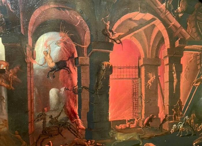 “Dante e Virgilio all’Inferno” del 1618-1621, presente in Galleria Borghese a Roma nella mostra “Timeless Wonder. Painting on Stone in Rome in the Cinquecento and Seicento”