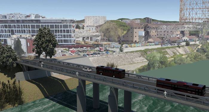 Il nuovo ponte dell'Industria a Roma