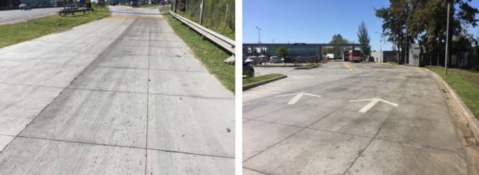 Pavimento in asfalto riparato con il sistema “whitetopping”