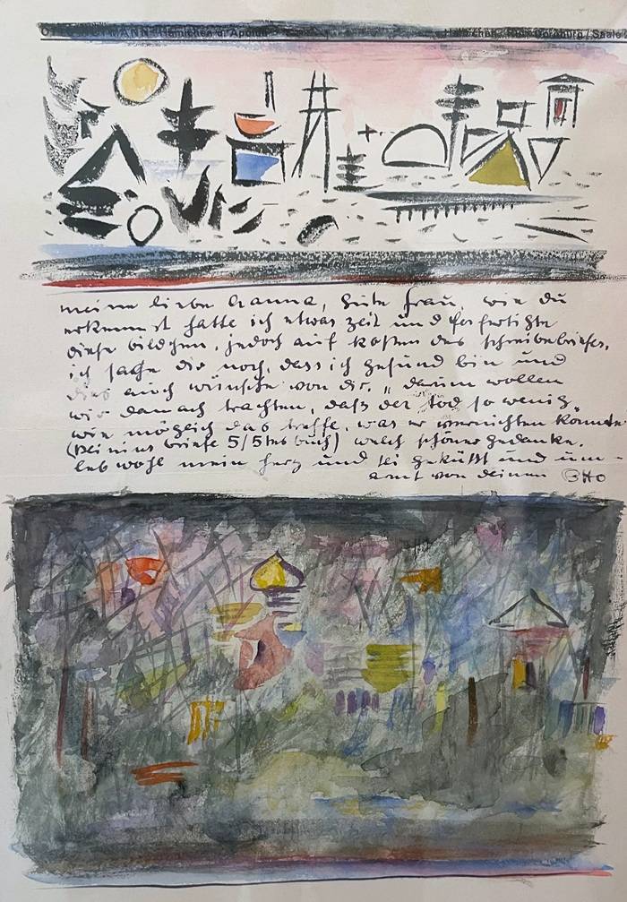 Opera di Otto Hofmann degli anni Quaranta del secolo scorso, esposta a Lecce nella Fondazione Biscozzi Rimbaud, in una mostra dal titolo “Otto Hofmann.