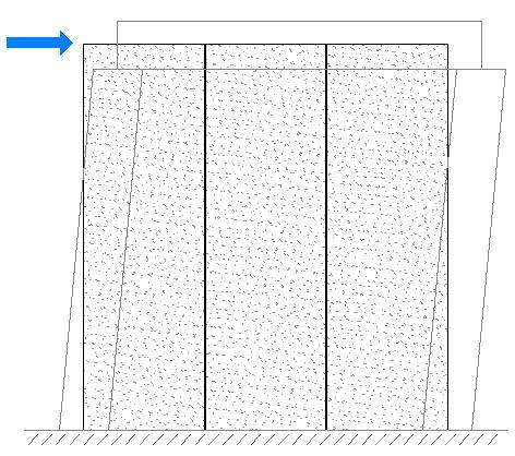 Progettazione dei nodi di ritenuta per pannelli prefabbricati: telaio con pannelli con vincoli scorrevoli