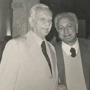 Piero Pozzati con Pier Luigi Nervi