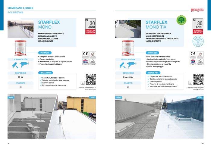 Impermeabilizzanti liquidi: la nuova brochure STARFLEX di mpm