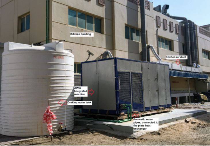 Figura 2 - Posizione della macchina AWG integrata nel worker village di Dubai (immagine tratta da [5])