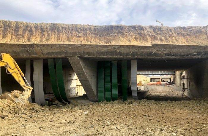  Vista frontale del tunnel a fine varo, Taranto settembre 2020.