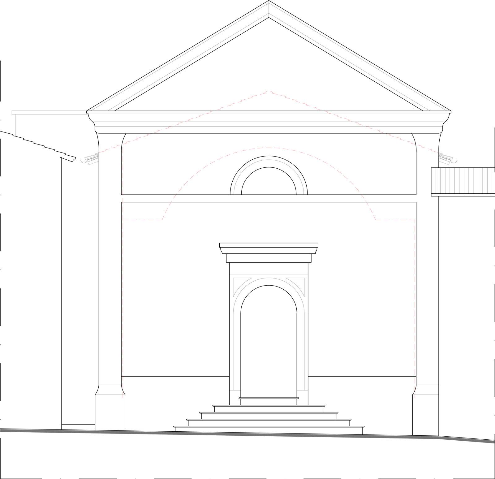 Opera provvisionale post-sisma per una chiesa del Centro Italia. Sistema di contrasto presollecitato di impalcature in acciaio interne ed esterne