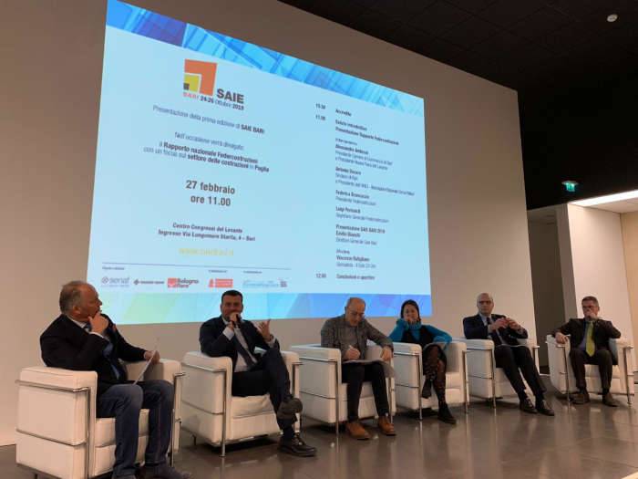 Rapporto Federcostruzioni 2017-2018, la divulgazione in occasione della conferenza stampa di presentazione di SAIE BARI 2019