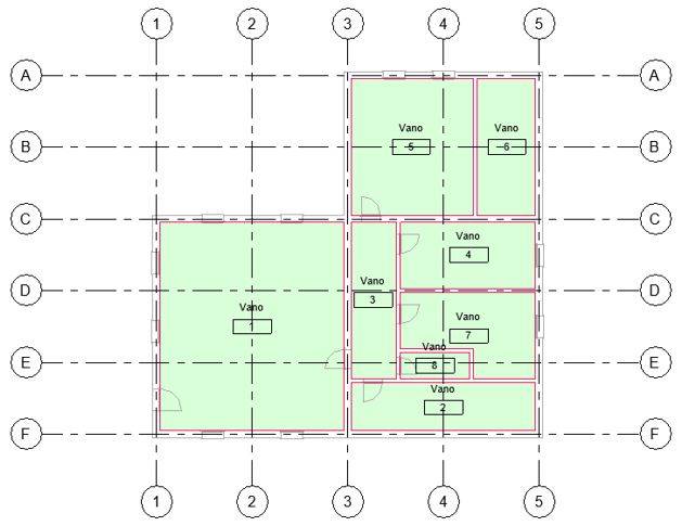 Figura 6 – Posizionamento automatico dei vani nel modello MEP.