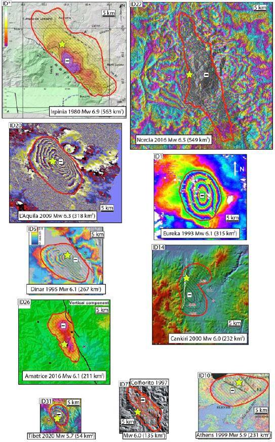L’impronta digitale dei terremoti individuata con l’interferometria satellitare